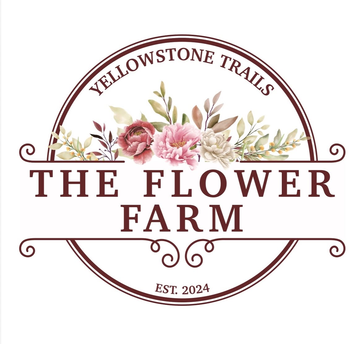 The Flower Farm at Yellowstone Trails emblem, est. 2024